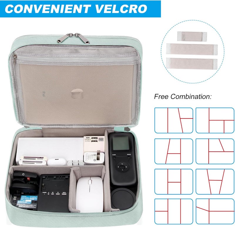 CILLA Electronic Organizer Travel Case, Travel Cord Organizer Case Portable Waterproof Cable Organizer Bag for Charger, Cord, USB, Power Bank, Earphone - Image 5